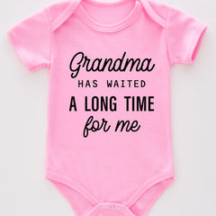 Grandma-Themed Baby Girl Bodysuit Onesies for Summer