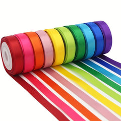 10-Color Double Face Satin Ribbon Gift Wrap Set