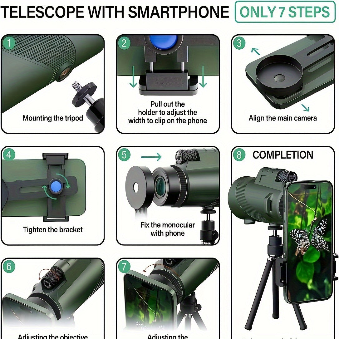 High Power Monocular Waterproof BAK4 Prism