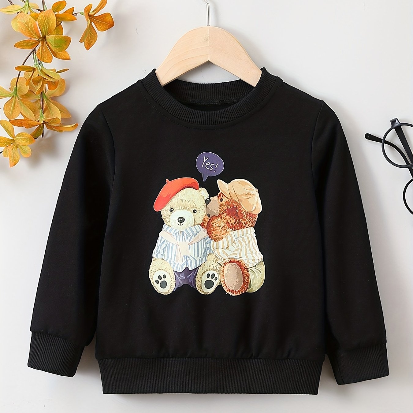 Boys Cartoon Bears Print Sweatshirt