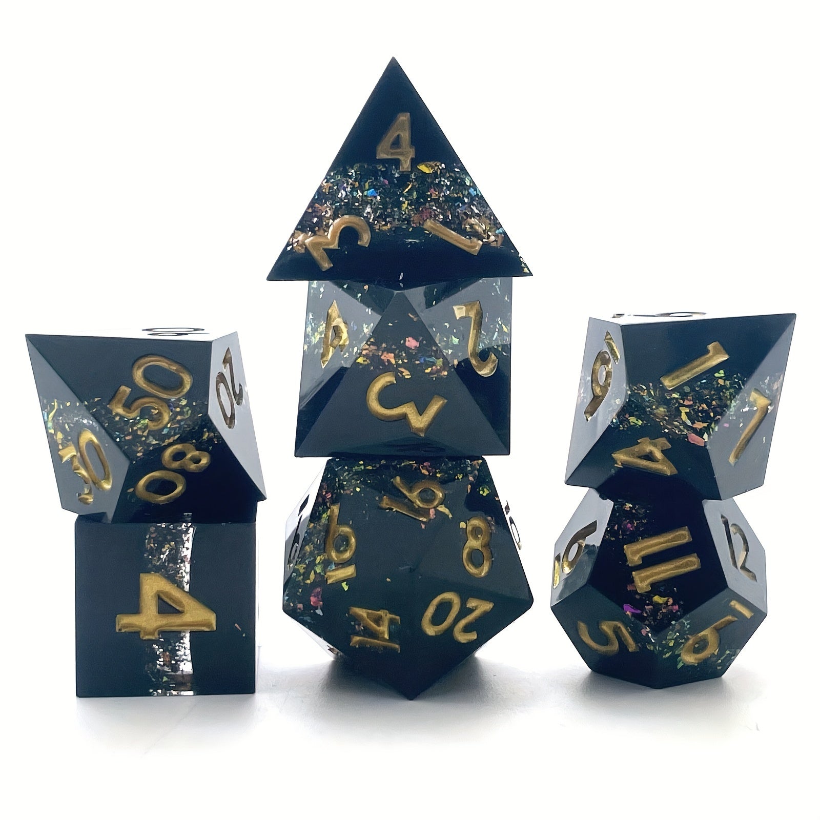 7pcs Digital Colorful Dice Game Accessories