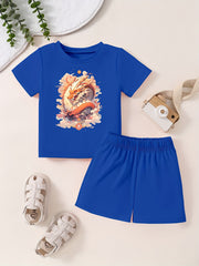 Toddler Kid 2pcs Bottoming Set Short Sleeve T shirt & Matching Shorts
