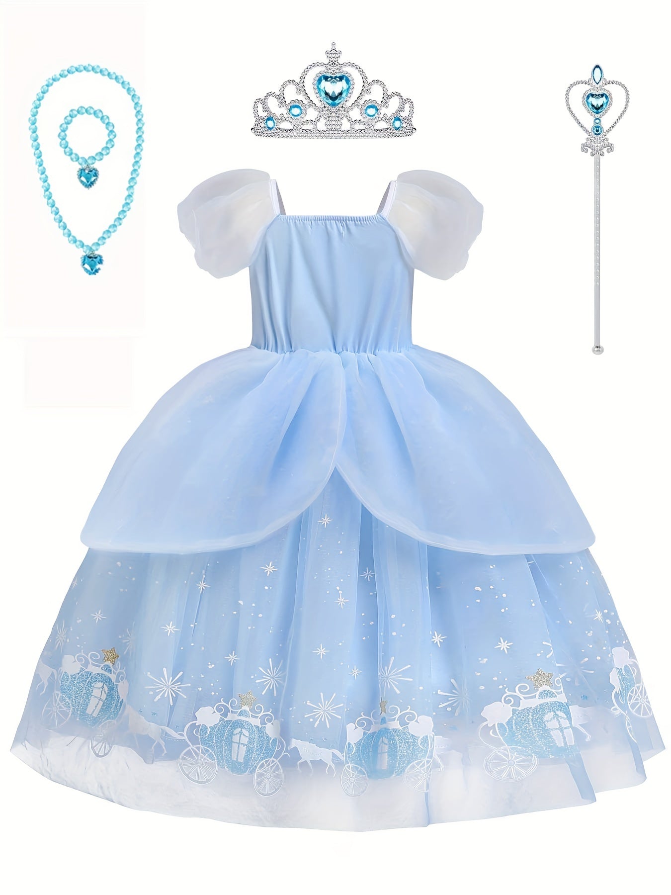 Kids Princess Dress Costume for Little Girls