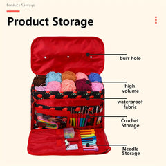 Multifunctional Yarn Storage Bag Crochet Needle Organizer