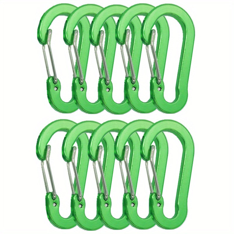 10pcs Spring Buckle Small Carabiners for Outdoor Camping Fishing Climbing