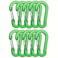 10pcs Spring Buckle Small Carabiners for Outdoor Camping Fishing Climbing