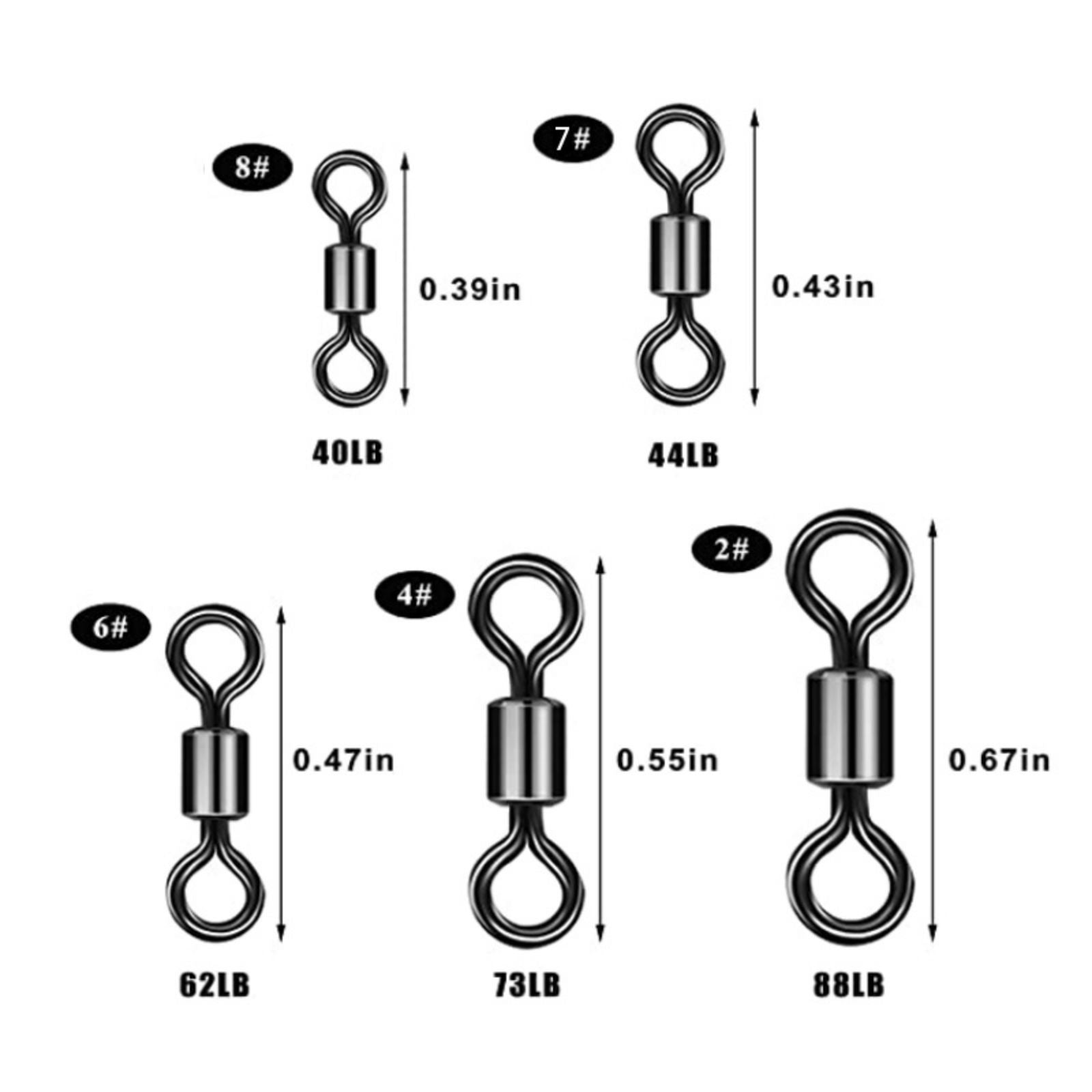 210pcs Fishing Barrel Swivels Set for Saltwater and Freshwater Fishing