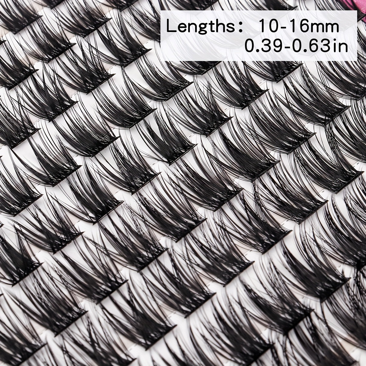 10 16mm Lash Clusters Individual Segmented False Eyelashes DIY Extensions