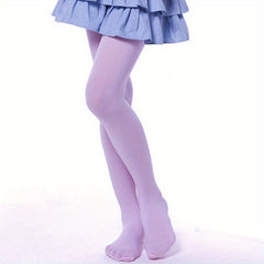 Girls Plain Dancing Pantyhose Comfortable Socks For Kids Children
