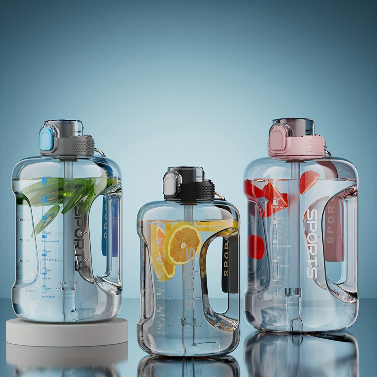 1700ml Sports Water Bottle Leakproof Fitness Water Bucket