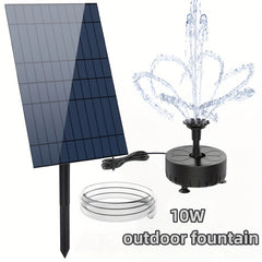 Solar Fountain Pump DIY Water Fountain w/ 6.56ft Pipe & 18 Sprays for Garden