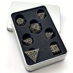 7pcs Maze Dice Mini Metal Solid Dice Game Punishment Drinking Fun Dice