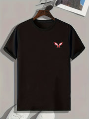 Men's Wings Chest Print T-shirt for Summer