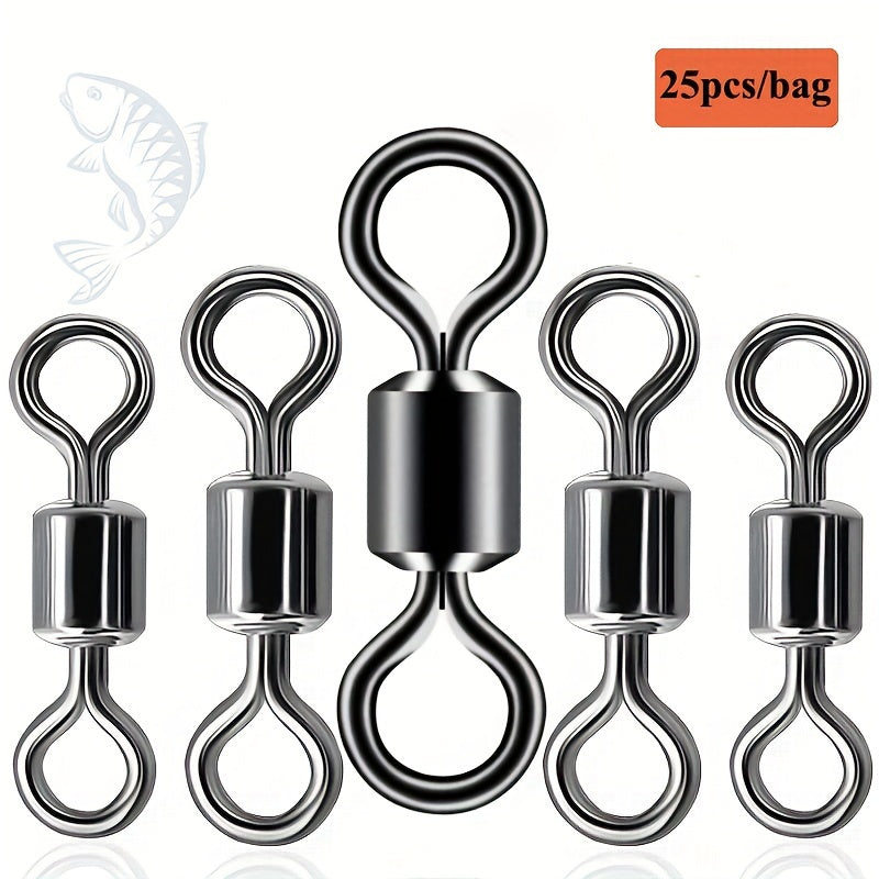 25pcs Copper/Stainless Fishing Swivels Saltwater 19-297lb