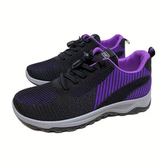 Women's Soft Sole Lace-up Mesh Running Shoes For Outdoor Sports