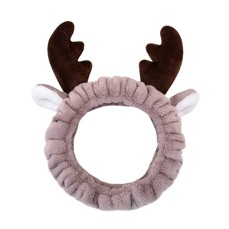 Cute Bow Headband Soft Coral Fleece Hair Accessory for Women Girls