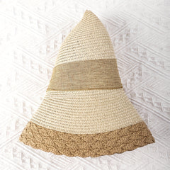 Wide Brim Straw Sun Hat Ribbon Bow Travel Beach Hat