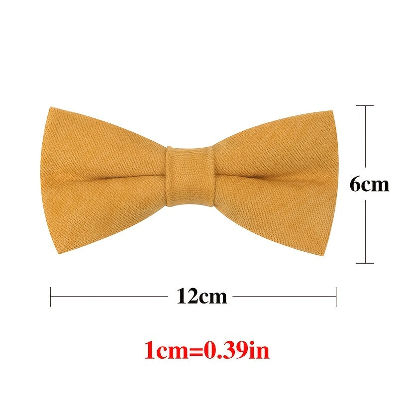 Soft Fuzzy Solid Bow Tie for Women - Classic Shirt Bows for Adults & Kids