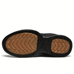Men's Block Letter Print Chunky Sneakers