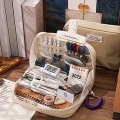 Portable Stationery Bag Pencil Case Large Capacity Organizer