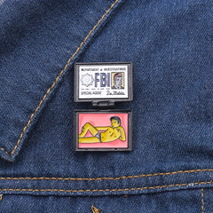 Work Permit Brooch for Girls - Foldable Comedy Pin