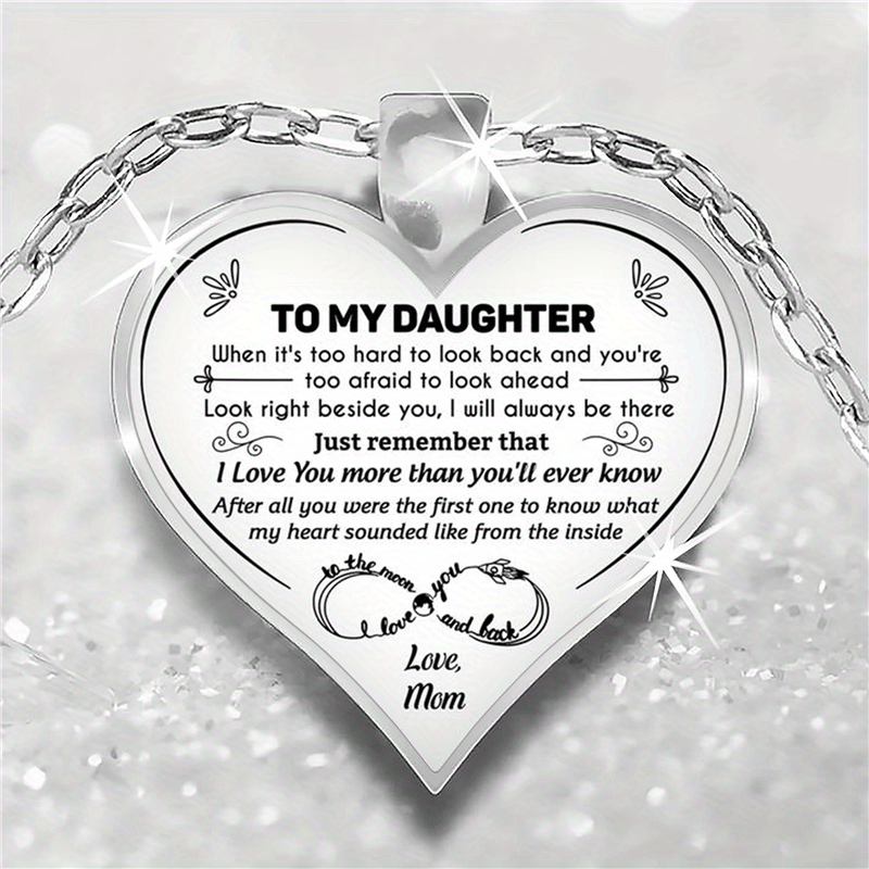 Heart Shaped Pendant Necklace for Daughter