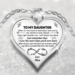 Heart Shaped Pendant Necklace for Daughter