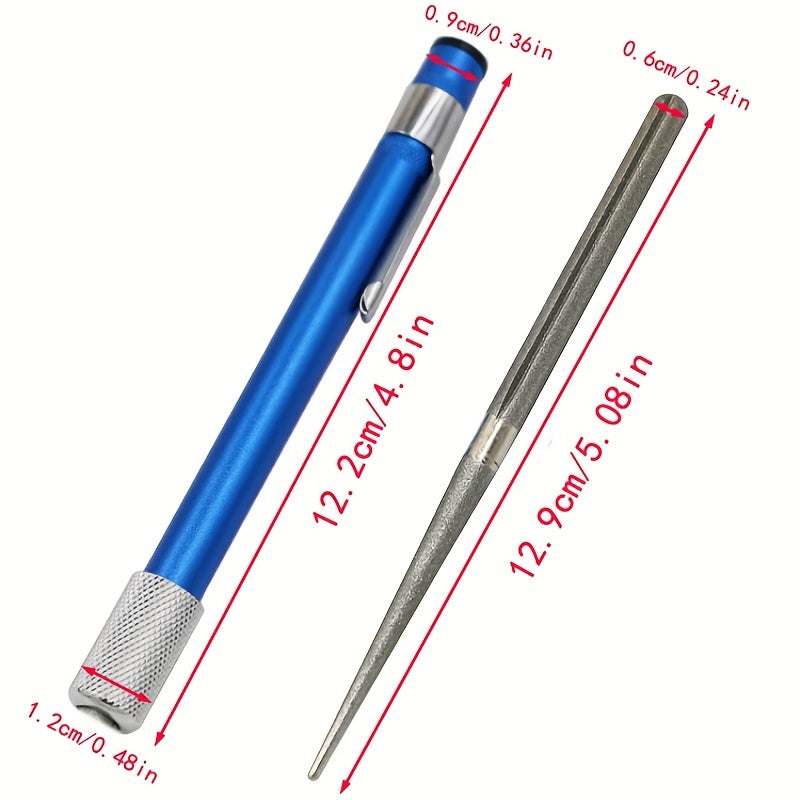 Portable Sharpener with Retractable Rod for Camping Hiking Fishing