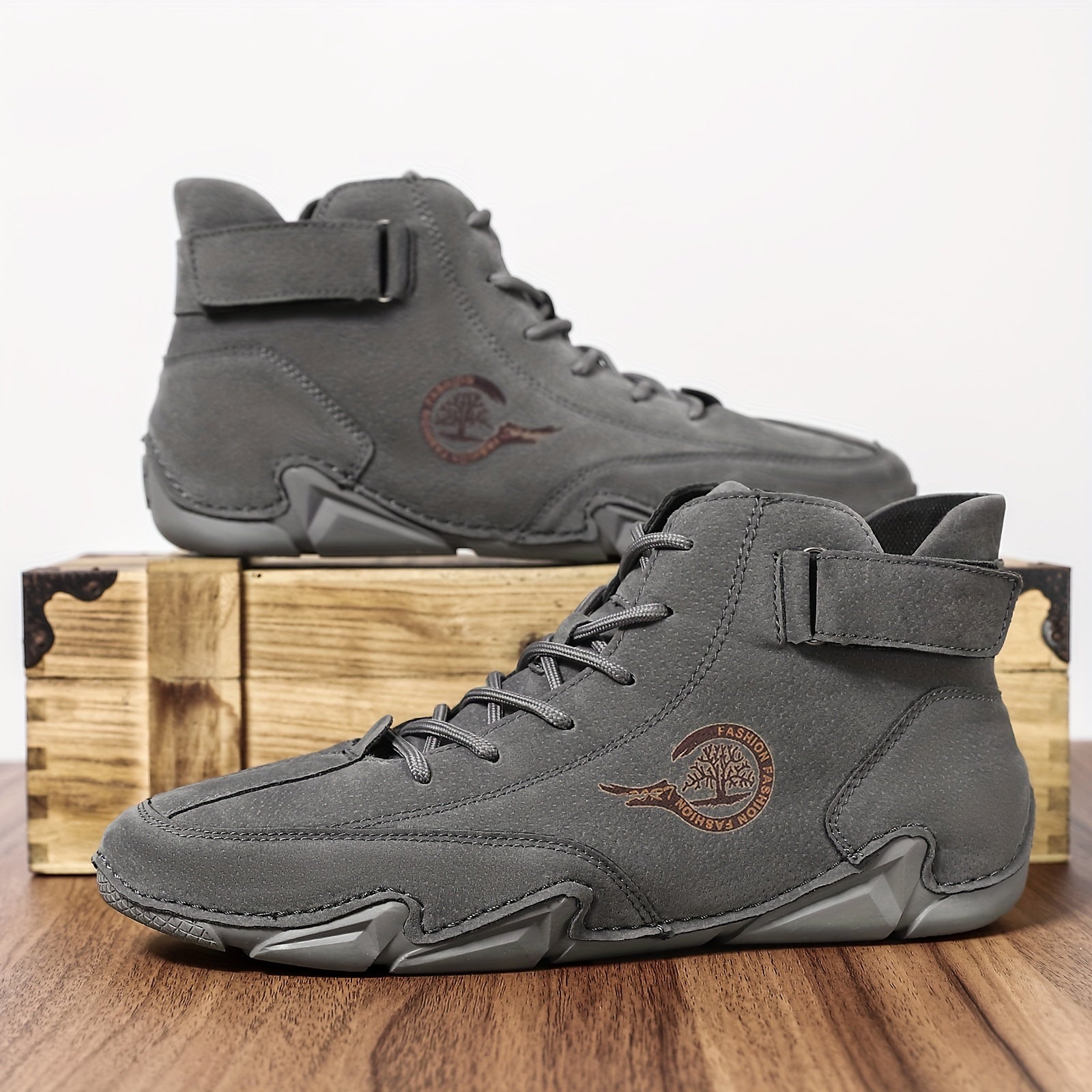 Men's Solid Ankle Boots Non Slip Casual Durable Shoes