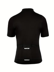 Letter Patched Cycling Jersey Moisture Wicking Skimming