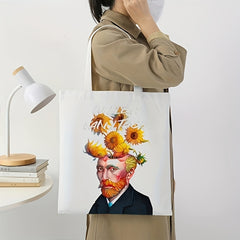 Sunflower Canvas Tote Bag for Fitness and Daily Use