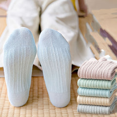 5 Pairs Vertical Striped Low Cut Cotton Ankle Socks