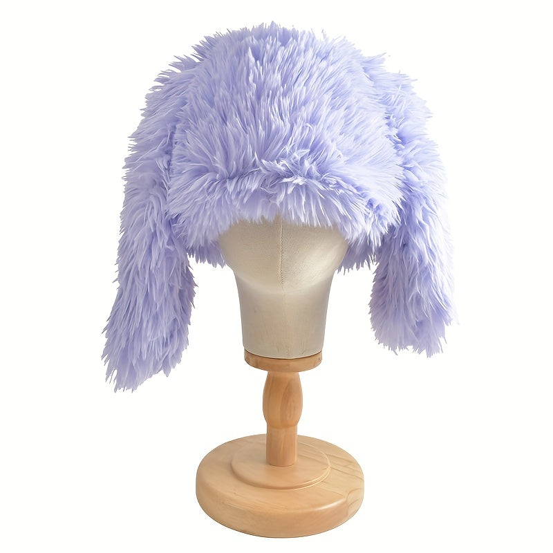 Bunny Plush Hat With Long Ears Beanie Hat Halloween Gift