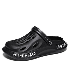 Men's Alphabet Detail Lightweight Comfy Clogs Non Slip Garden Shoes