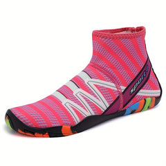 Women's Zipper High Elastic Mesh Water Shoes Non-slip Wading Shoes