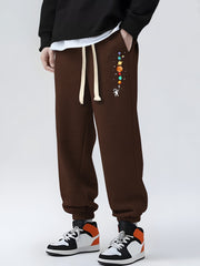Astronaut & Planet Sweatpants Men's Casual Joggers