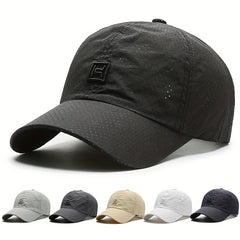 Embroidered Perforated Hat Outdoor Baseball Cap Men's Sport Cap Polyester