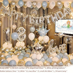 Aluminum Foil Birthday Balloon Set - Birthday Decoration