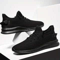 Men's Knitted Lightweight Comfy Casual Shoes For Traveling Hiking