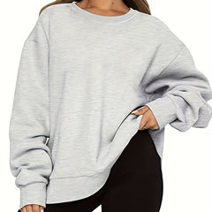 Oversized Crew Neck Sweatshirt Long Sleeve Top