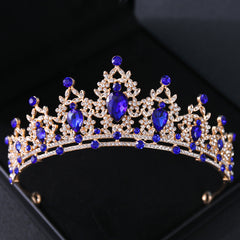 Colorful Rhinestone Crown Hairband Bridal Wedding Party Decor