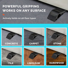 Rubber Door Wedges for Carpets & Hardwood Floors, Pack of 4