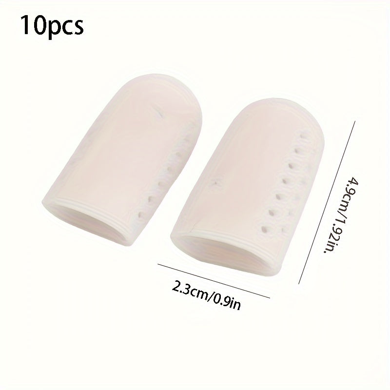 10pcs Silicone Finger Protector with Holes Reusable Anti-wear Gloves