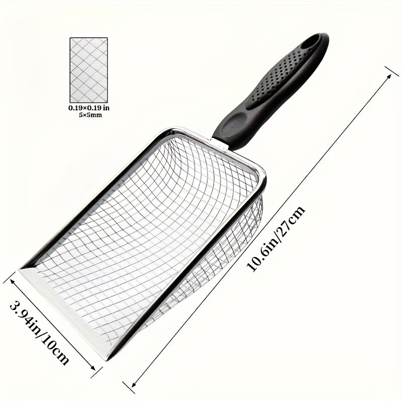 Metal Beach Net Scoop 5mm Mesh Handle Shell Collector Beach Exploration Aquarium
