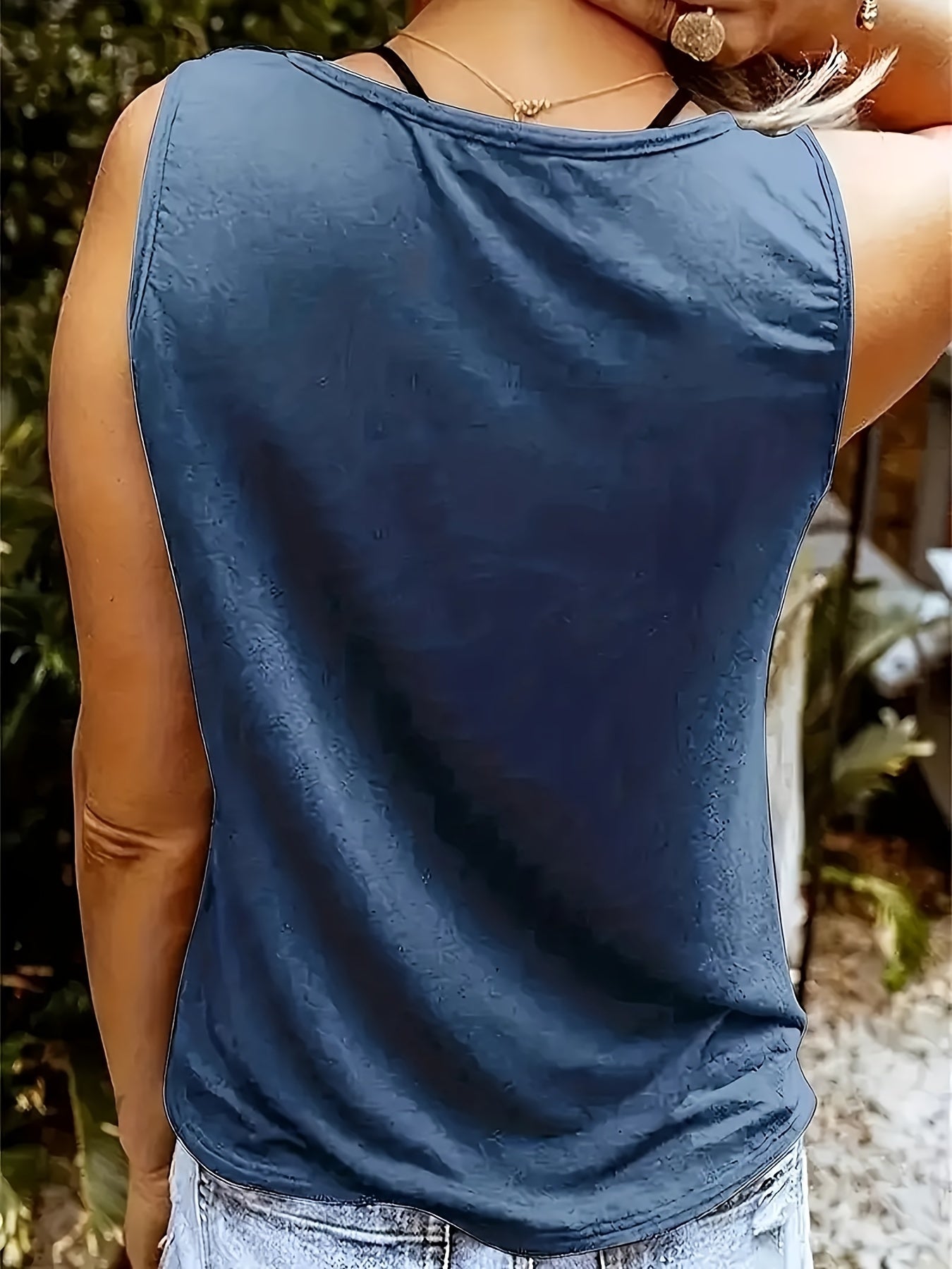 Sleeveless Letter Print Tank Top for Women