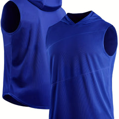 Men's Sleeveless Hooded Vest Quick Drying Sportswear