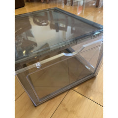 Plastic Shoe Storage Box with Door Dustproof Shoe Collection Display Holder