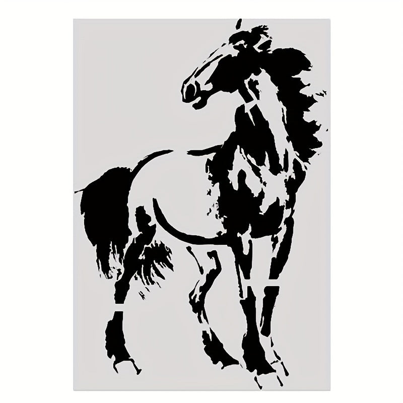 Wolf Pattern Stencil For DIY Painting On Fabric Car Boards Craft Projects