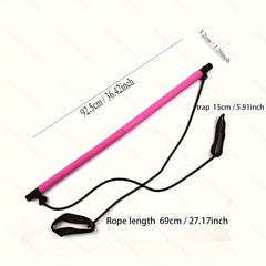 Pilates Stick for Body Stretching with Tension Rope