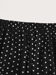 Polka Dot One Shoulder Top & Pants Set